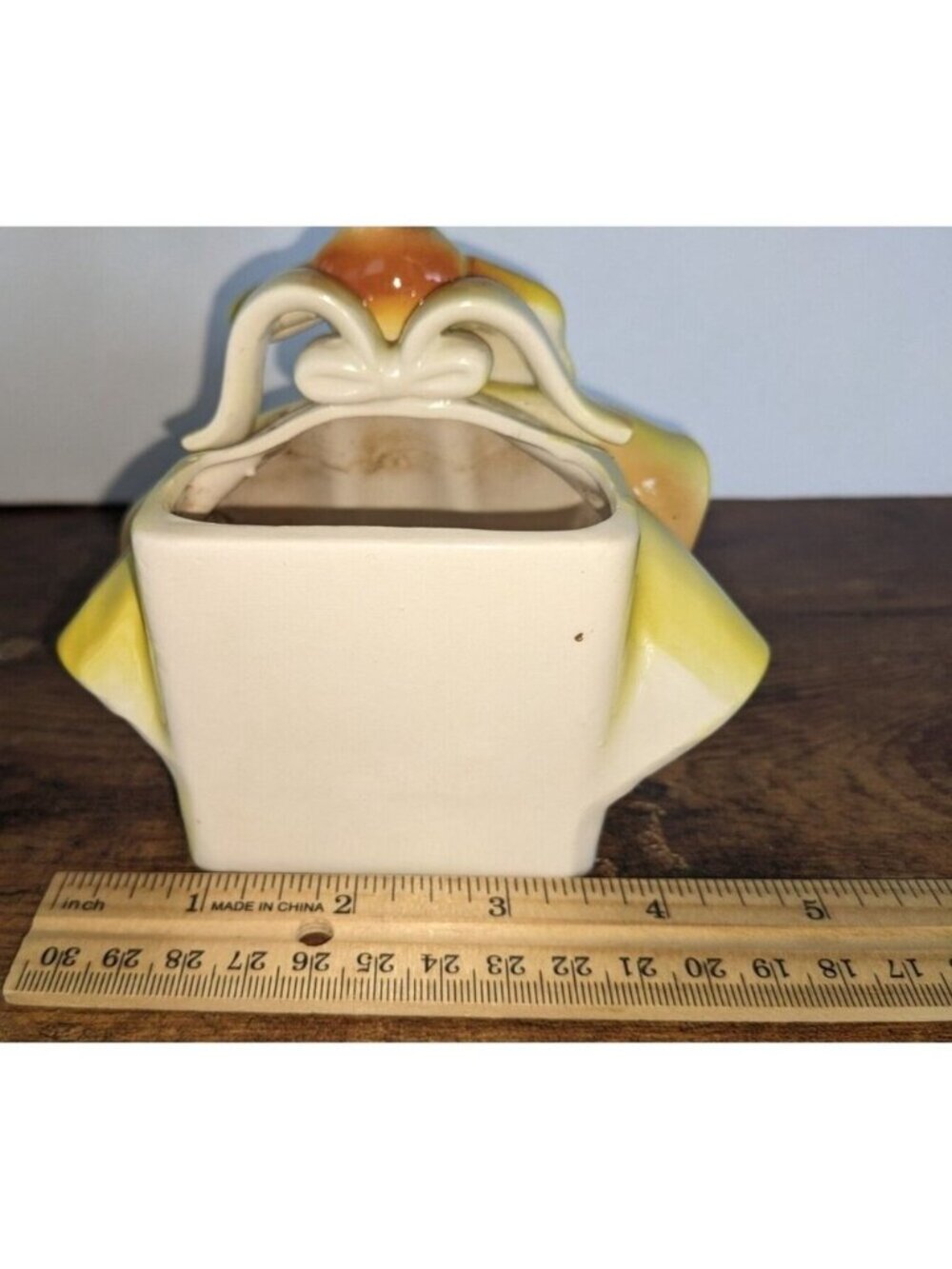 Vintage Rubens Originals Southern Belle Planter Yellow Dress Japan 589 - Picture 7 of 8